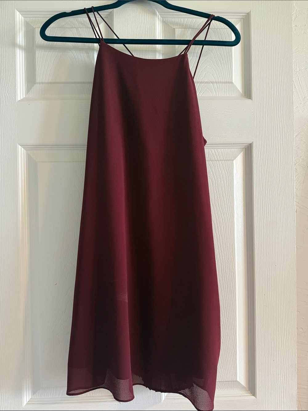 Naked Zebra Burgundy Mini Slip Dress
